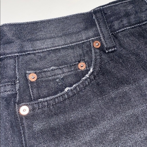 Free People Dark Grey Distressed Skirt - Picture 4 of 8